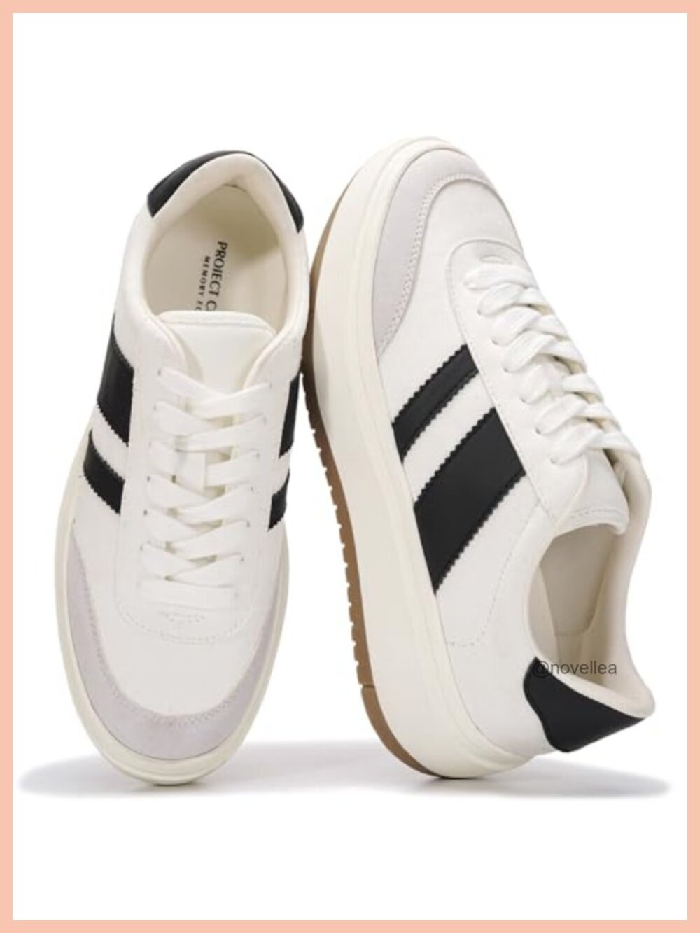 Platform Sneakers Lace-Up Casual Shoes Comfortable Cushioned Insole